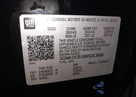 2024 Chevrolet Blazer Ev Eawd Rs z USA, uszkodzony, nr VIN 3GNKDCRJ9RS213455